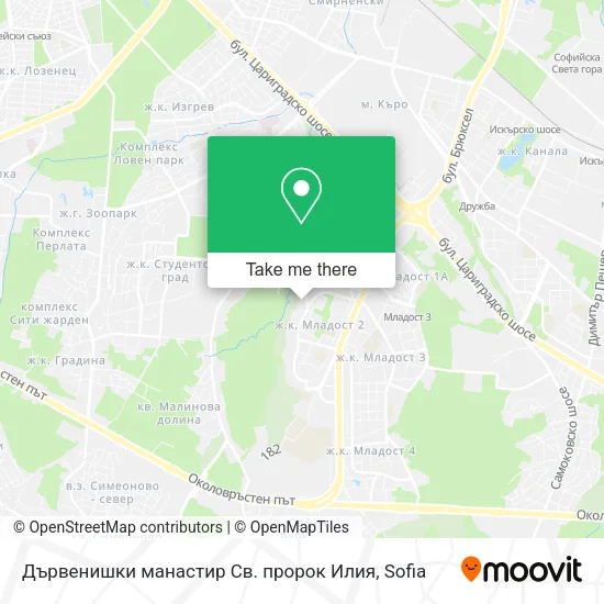 Карта Дървенишки манастир  Св. пророк Илия