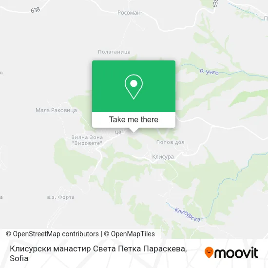 Карта Клисурски манастир Света Петка Параскева