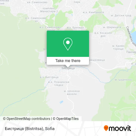 Карта Бистрица (Bistritsa)
