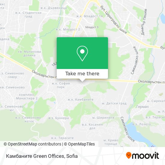 Камбаните Green Offices map