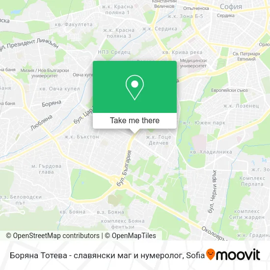 Карта Боряна Тотева - славянски маг и нумеролог