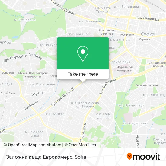 Карта Заложна къща Еврокомерс