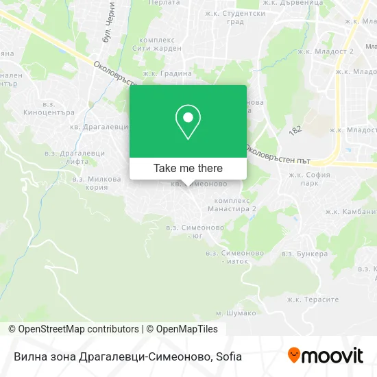 Карта Вилна зона Драгалевци-Симеоново