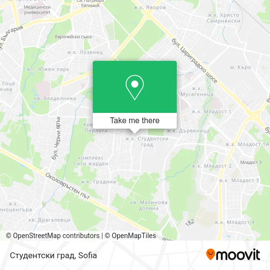 Карта Студентски град