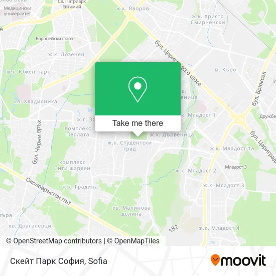 Карта Скейт Парк София