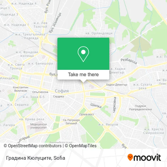 Карта Градина  Кюлуците