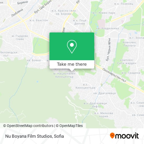 Nu Boyana Film Studios map