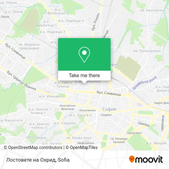 Карта Лостовете на Охрид