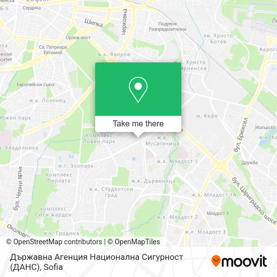 Карта Държавна Агенция Национална Сигурност (ДАНС)