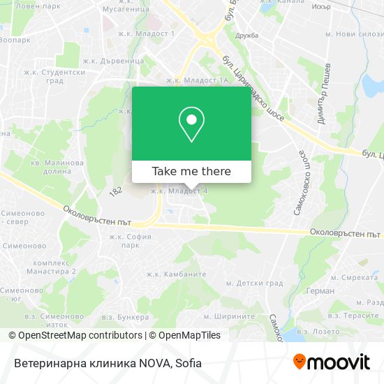 Ветеринарна клиника NOVA map