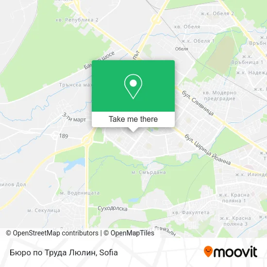 Карта Бюро по Труда Люлин