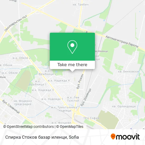 Карта Спирка  Стоков базар иленци