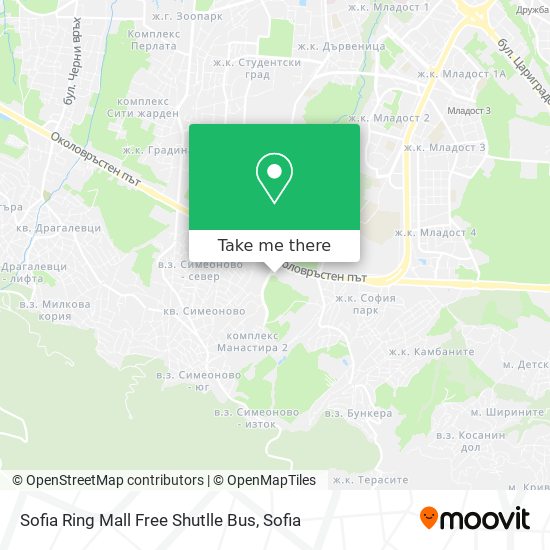 Sofia Ring Mall Free Shutlle Bus map