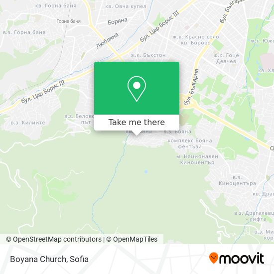 Boyana Church map