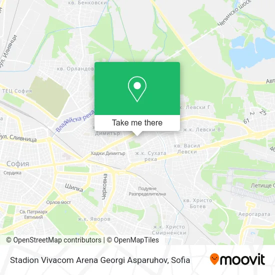 Карта Stadion Vivacom Arena Georgi Asparuhov