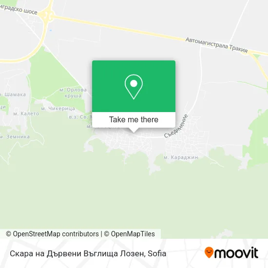 Карта Скара на Дървени Въглища Лозен