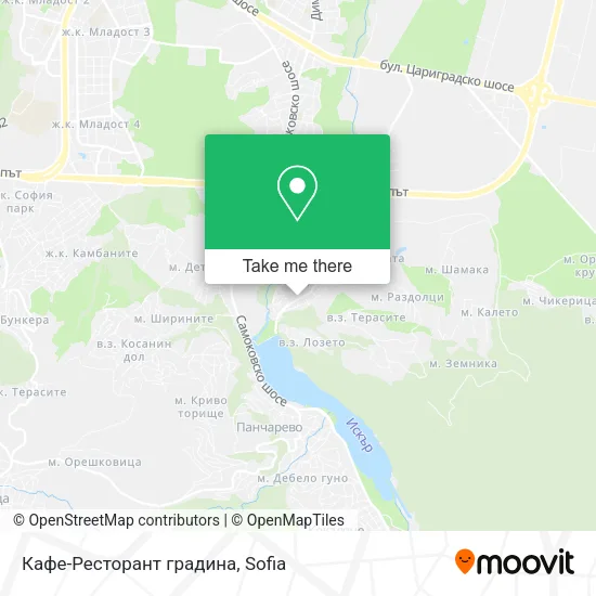 Карта Кафе-Ресторант градина
