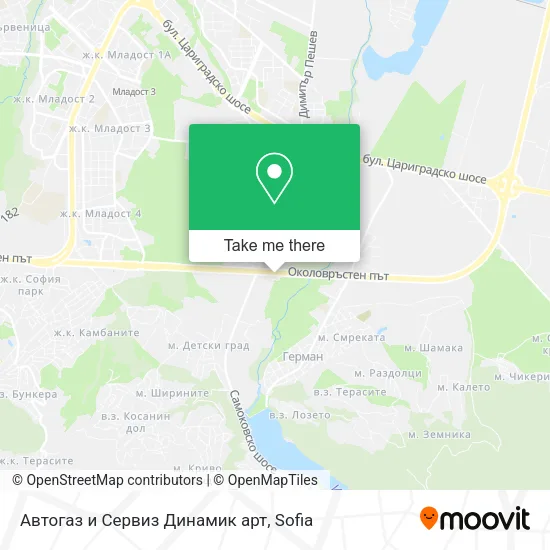 Карта Автогаз и Сервиз Динамик арт