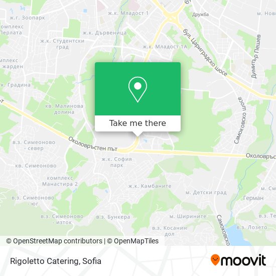 Rigoletto Catering map