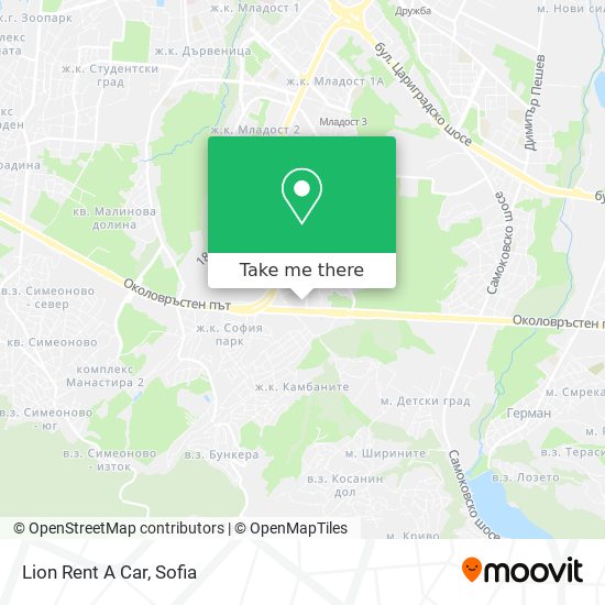 Карта Lion Rent A Car