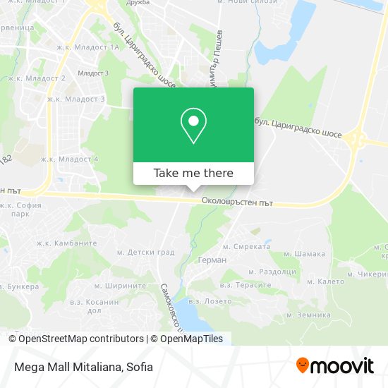 Карта Mega Mall Mitaliana