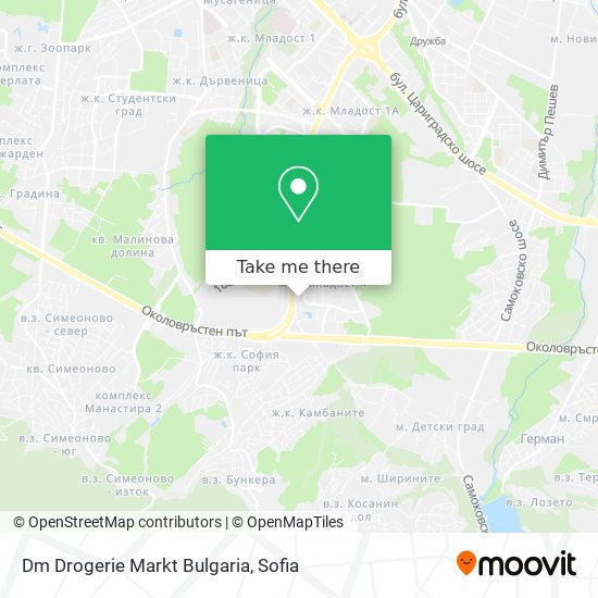 Dm Drogerie Markt Bulgaria map