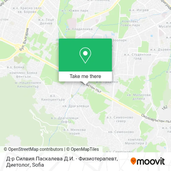 Карта Д-р Силвия Паскалева Д.И. - Физиотерапевт, Диетолог