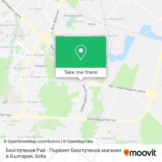 Безглутенов Рай - Първият Безглутенов магазин в България map