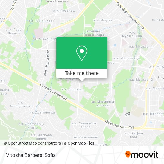 Vitosha Barbers map
