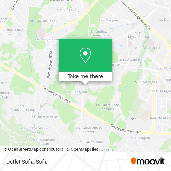 Outlet Sofia map