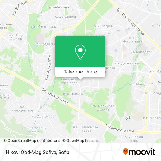 Hikovi Ood-Mag.Sofiya map