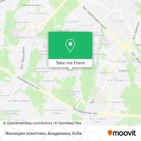 Карта Жилищен комплекс Академика