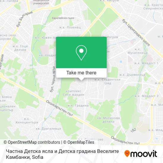 Карта Частна Детска ясла и Детска градина Веселите Камбанки