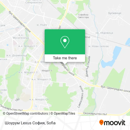 Карта Шоурум Lexus София
