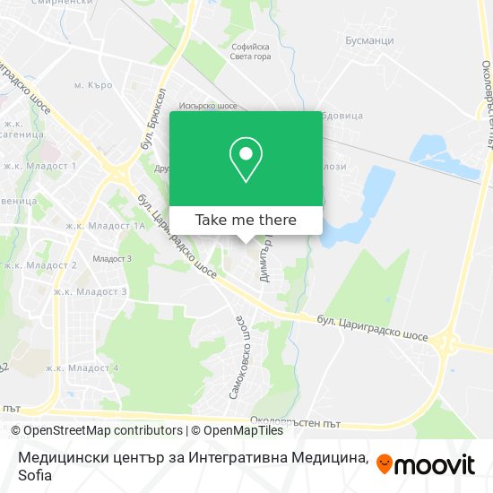 Медицински център за Интегративна Медицина map