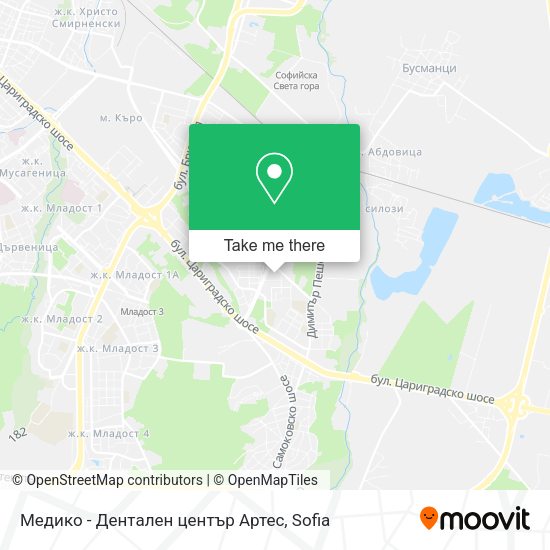 Карта Медико - Дентален център Артес