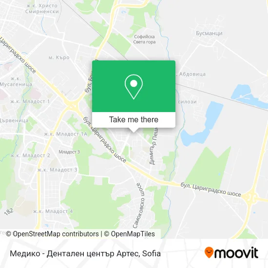 Карта Медико - Дентален център Артес