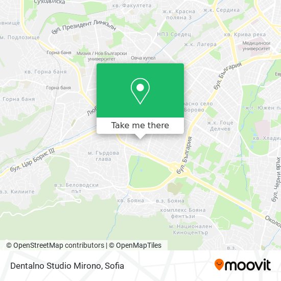 Dentalno Studio Mirono map