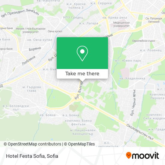 Hotel Festa Sofia map