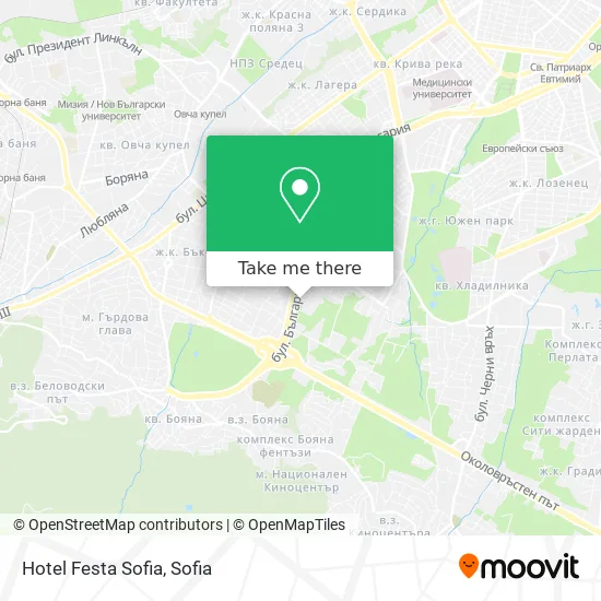 Карта Hotel Festa Sofia