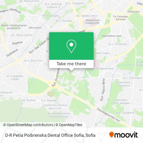 D-R Petia Poibrenska Dental Office Sofia map