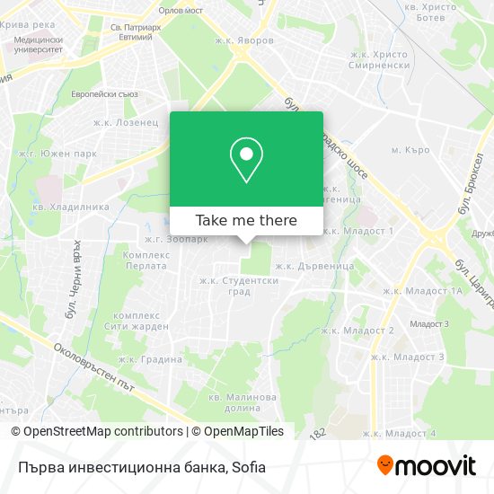 Първа инвестиционна банка map