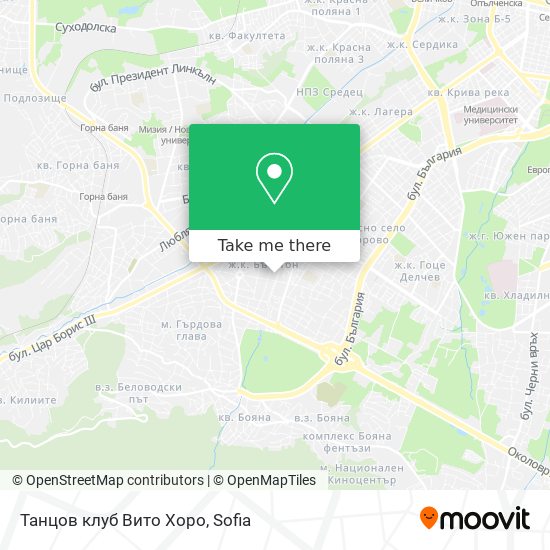 Карта Танцов клуб Вито Хоро