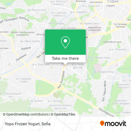 Yops Frozen Yogurt map