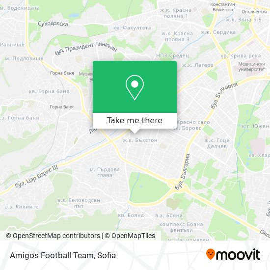 Amigos Football Team map