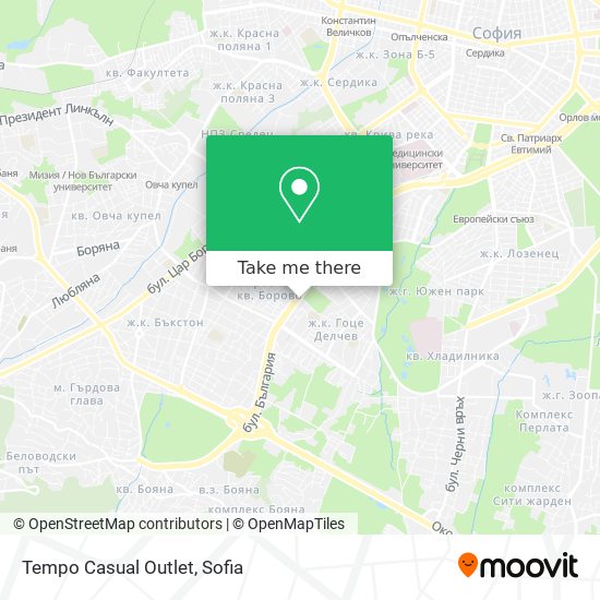 Tempo Casual Outlet map