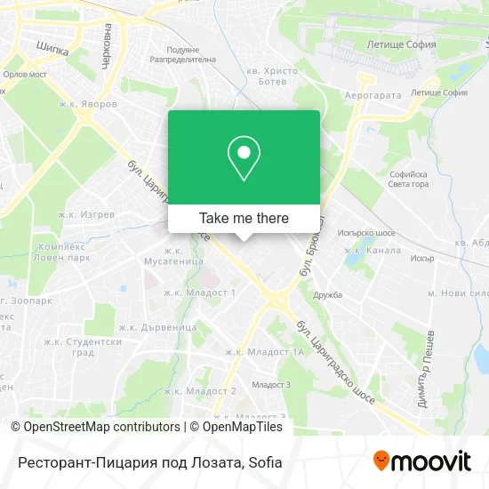 Карта Ресторант-Пицария под Лозата