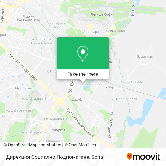 Карта Дирекция Социално Подпомагане