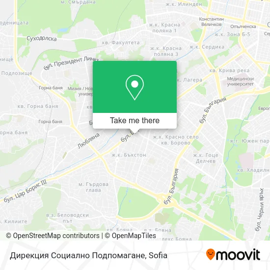 Карта Дирекция Социално Подпомагане