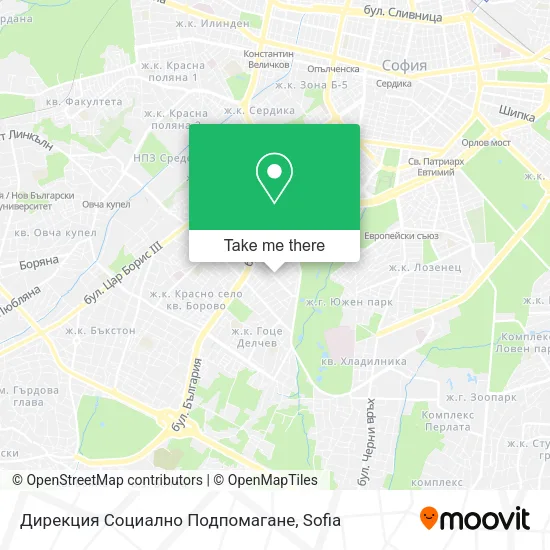 Карта Дирекция Социално Подпомагане